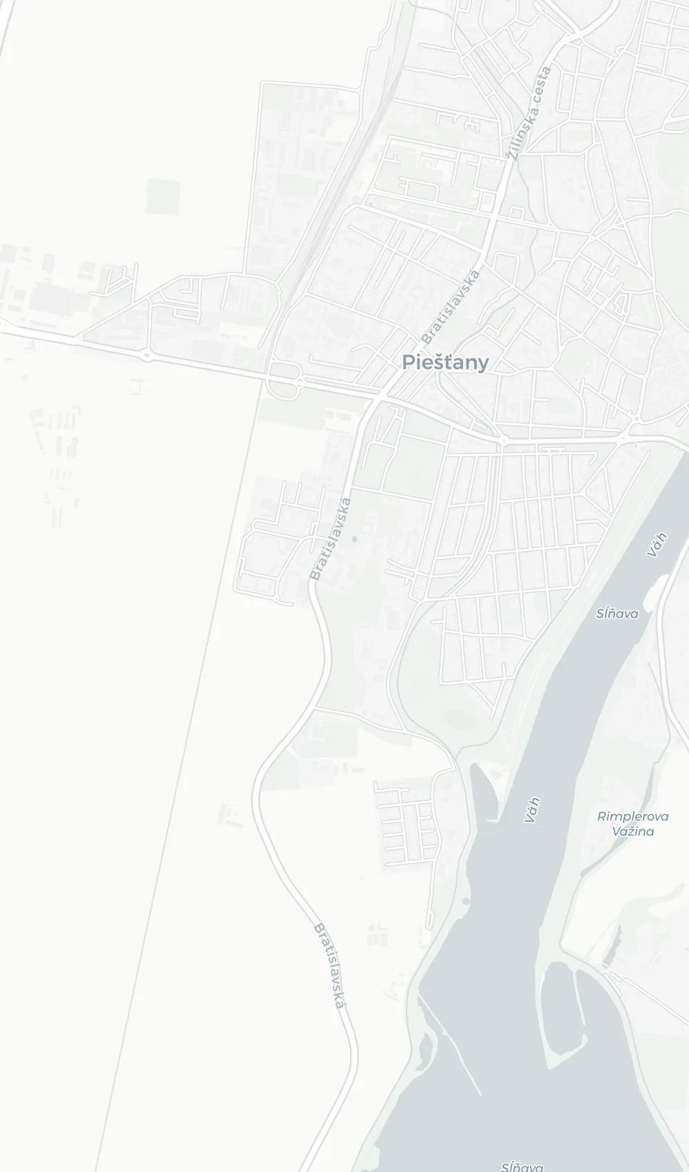 Mapa lokality - Piešťany, Broskyňová ulica